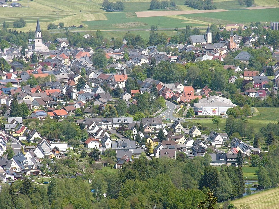 Luftaufnahme von Kirchenlamitz - Kirchenlamitz im Fichtelgebirge in der ErlebnisRegion Fichtelgebirge